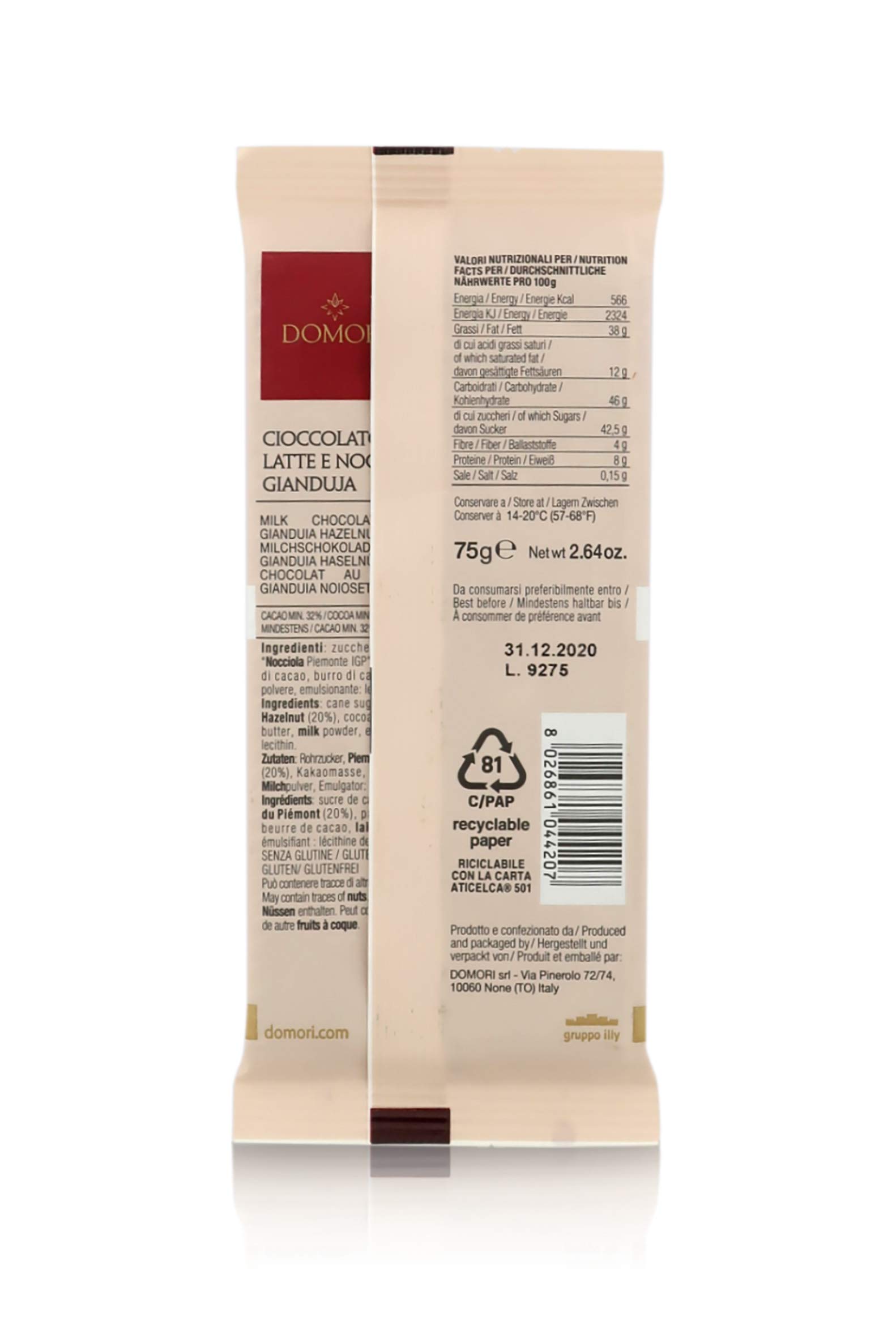 domori-tavoletta-di-cioccolato-gianduia-al-latte-75g-nocciole-piemonte-igp image 4
