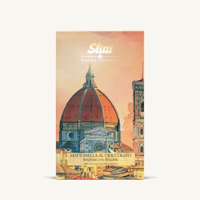 slitti-scorci-toscani-firenze-mattonella-fondente-nocciole-400-g image 1