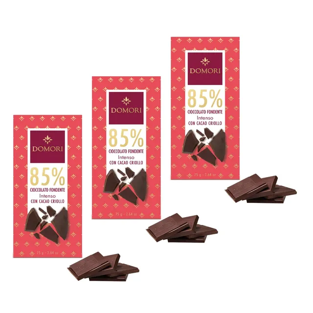 domori-tavolette-cioccolato-fondente-85-cacao-criollo-3-x-75-gr image 1