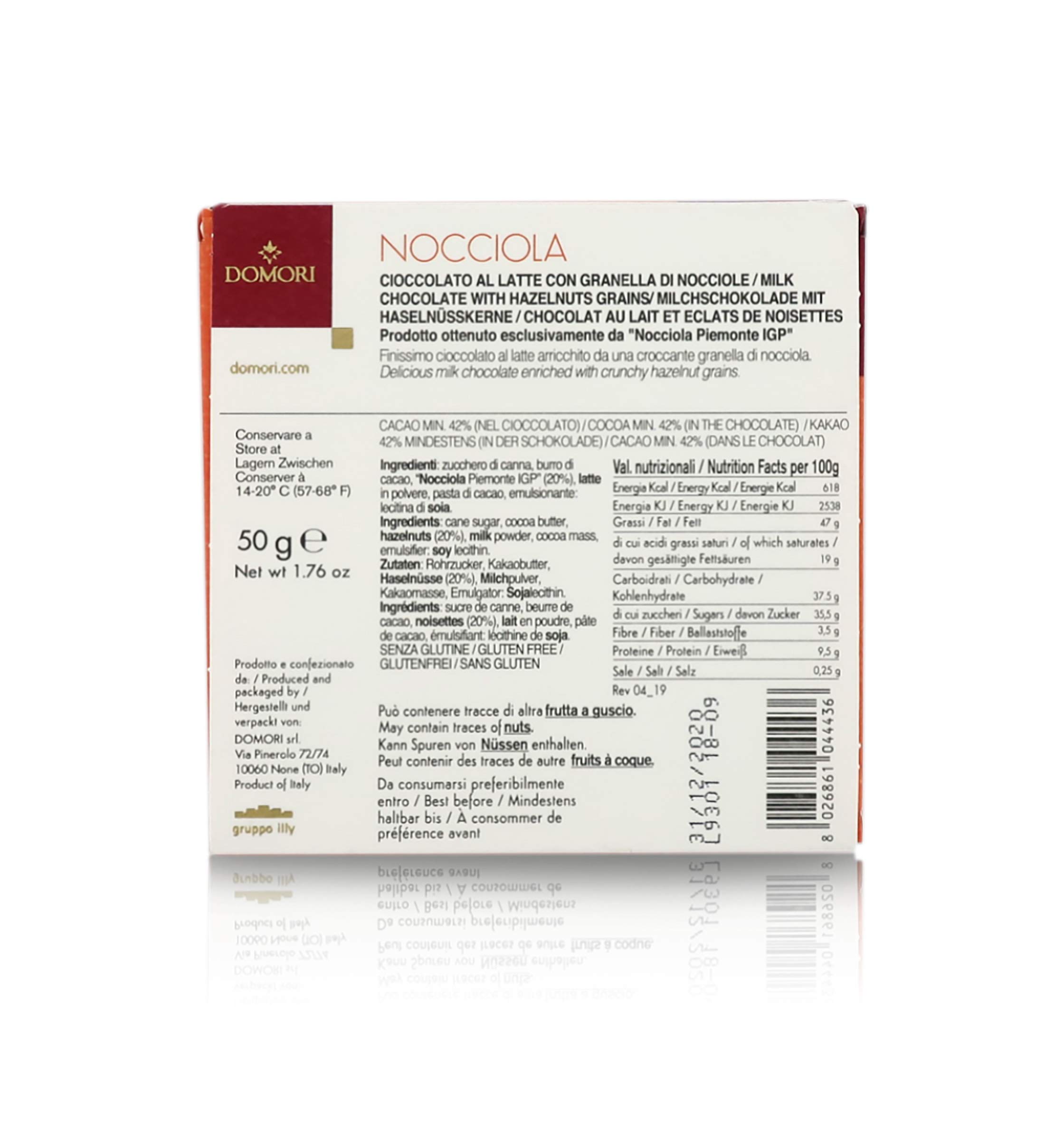 domori-linea-gourmet-tavoletta-cioccolato-al-latte-con-granella-nocciola-piemont image 4