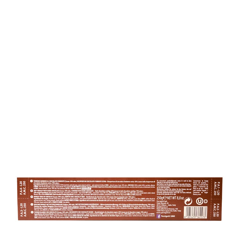 pernigotti-torrone-amor-cioccolato-ricoperto-fondente-extra-con-miele-12-pezzi-x image 2