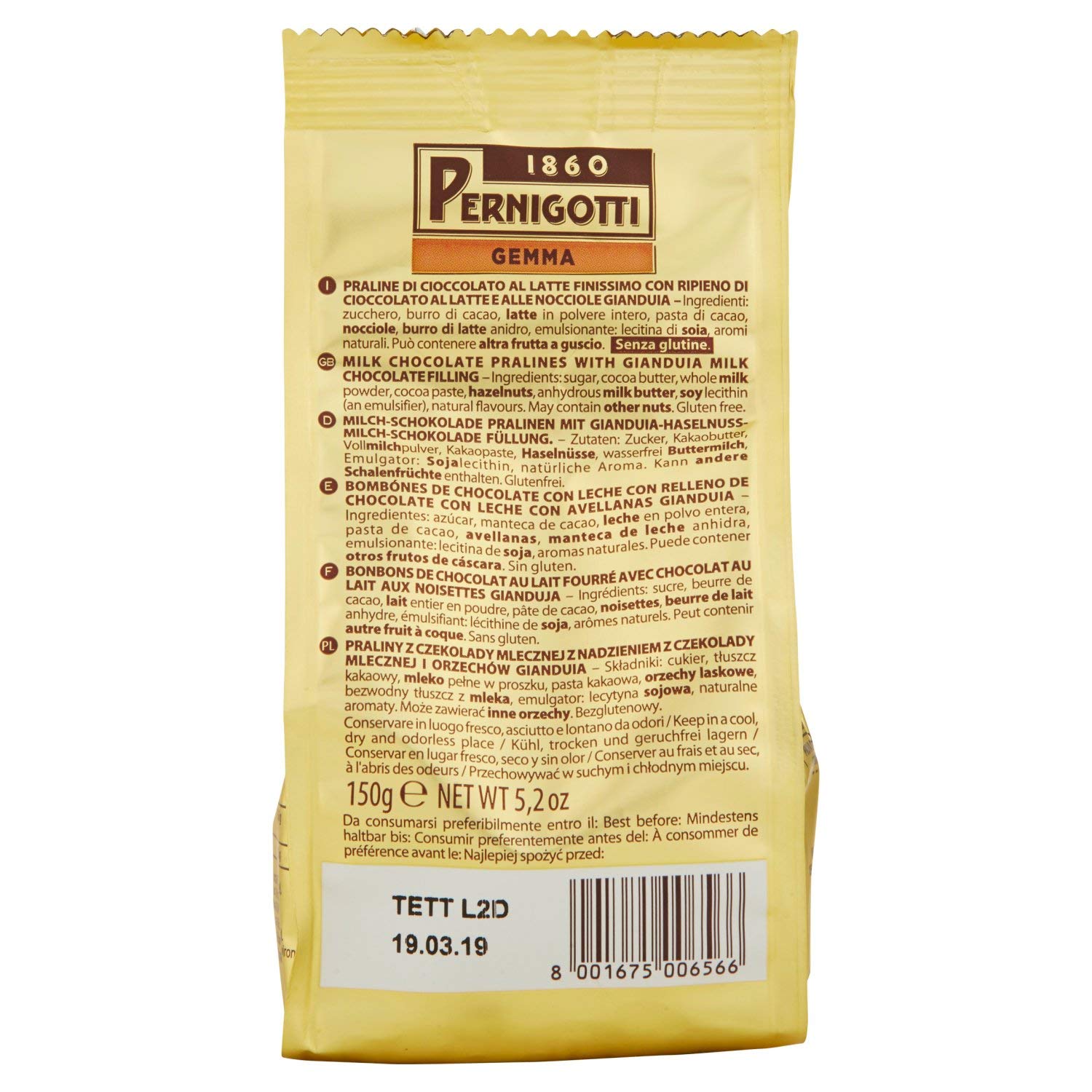 pernigotti-praline-gemma-classica-latte-con-gianduia-150-g image 3