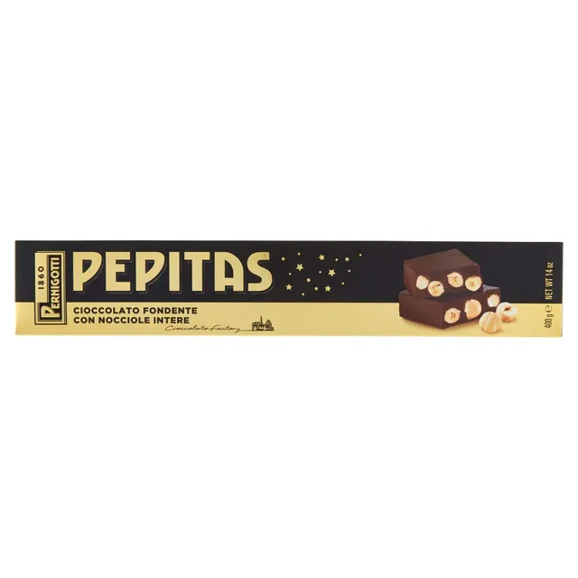 pernigotti-torrone-pepitas-fondente-con-nocciole-intere-400-gr image 1