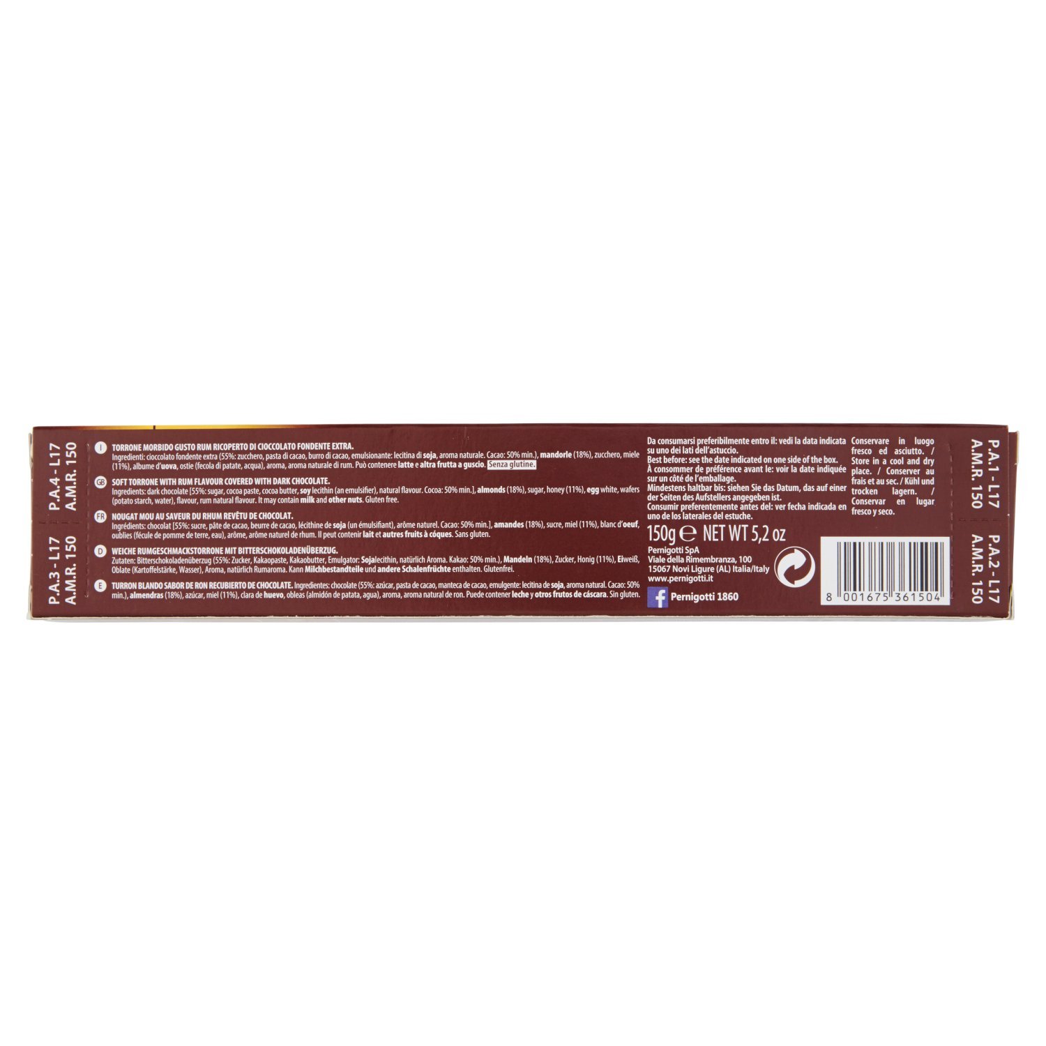 pernigotti-torrone-amor-rum-ricoperto-cioccolato-fondente-150-g image 3
