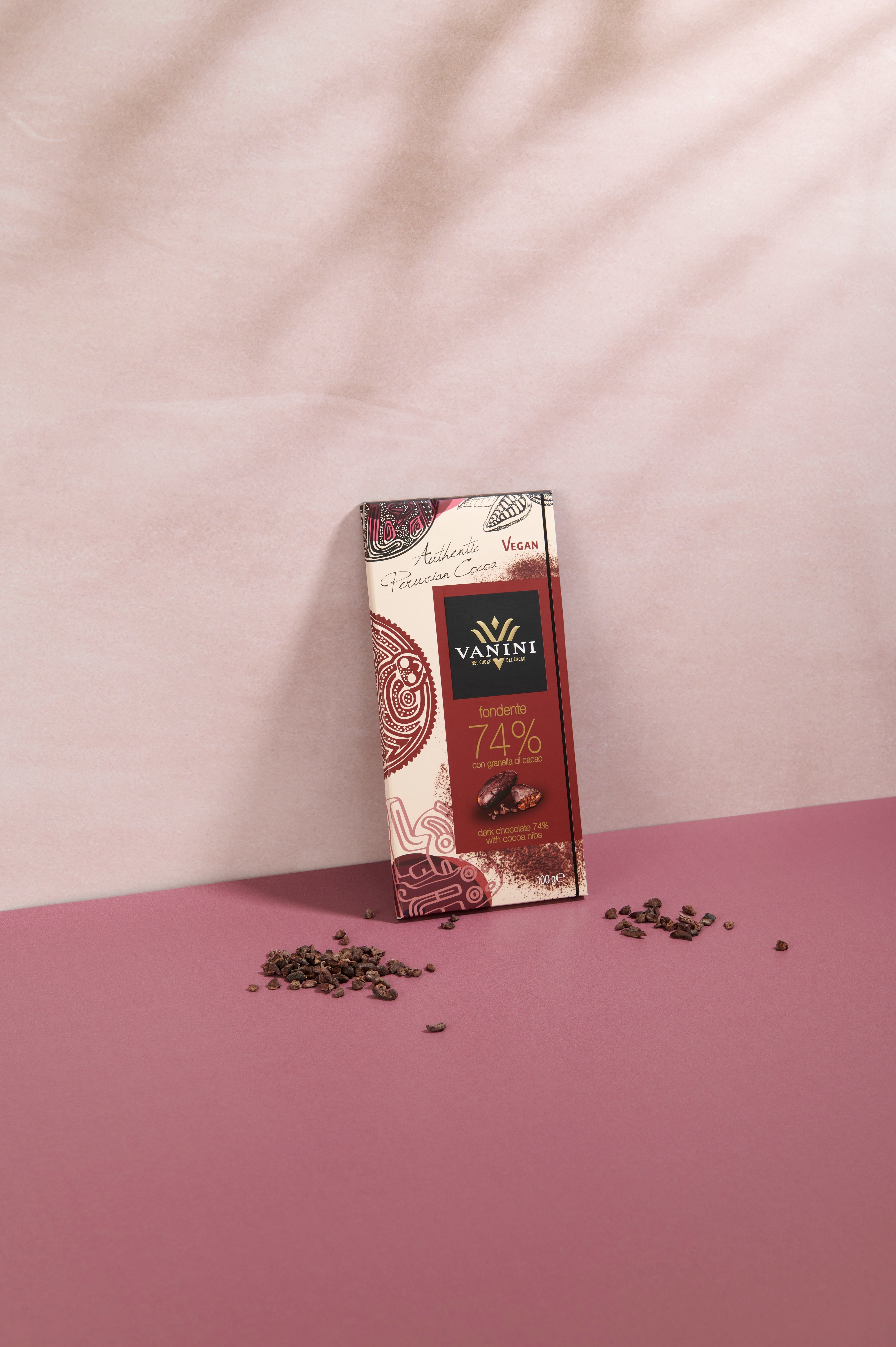 vanini-monorigine-per-tavoletta-fondente-74-con-granella-di-cacao image 1