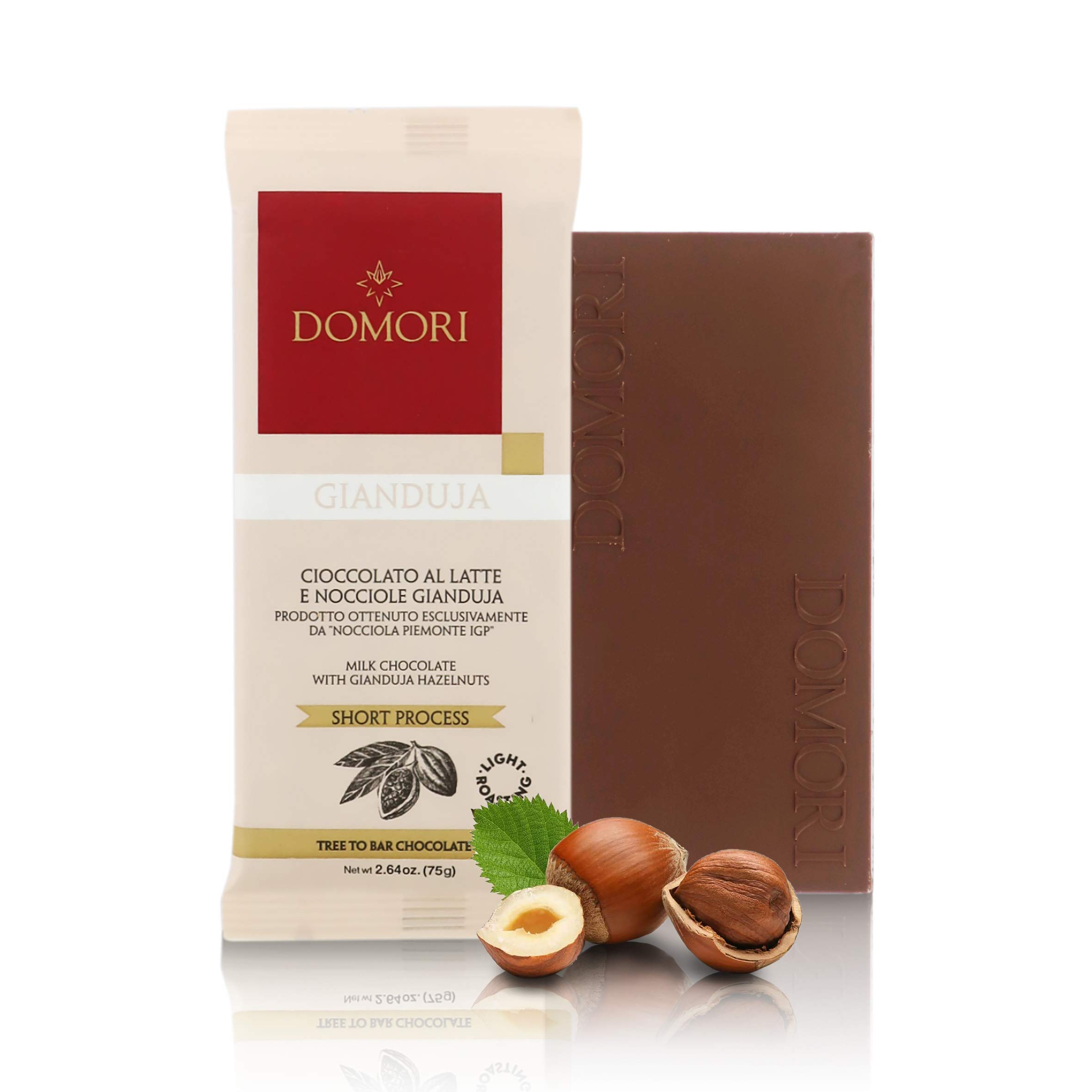 domori-tavoletta-di-cioccolato-gianduia-al-latte-75g-nocciole-piemonte-igp image 1