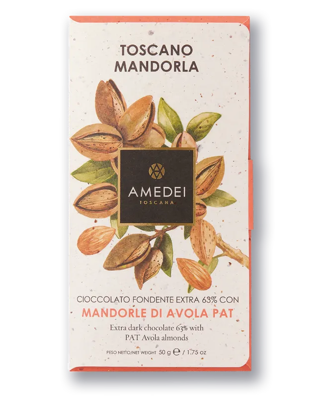 amedei-toscano-mandorla-tavoletta-cioccolato-con-mandorle-di-avola image 1