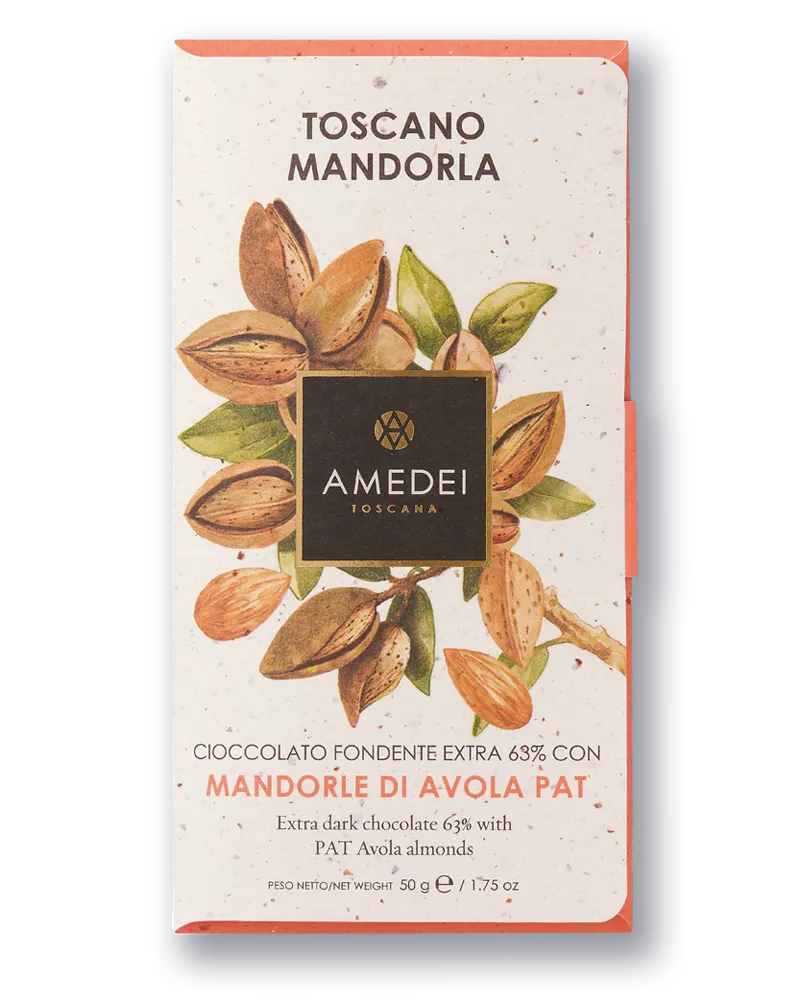 amedei-toscano-mandorla-tavoletta-cioccolato-con-mandorle-di-avola image 1