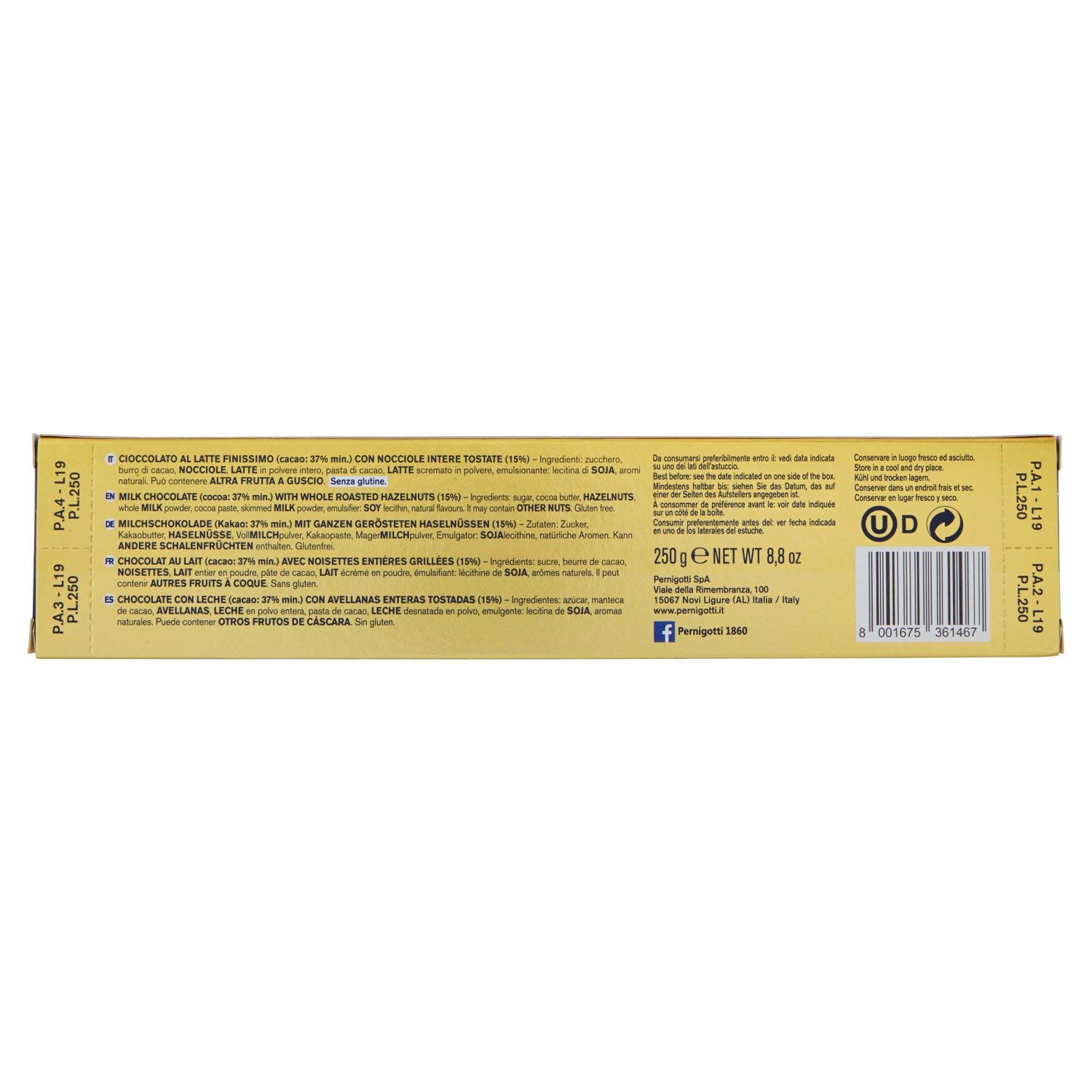 pernigotti-pepitas-torrone-al-cioccolato-fondente-con-nocciole-intere-250-g image 3