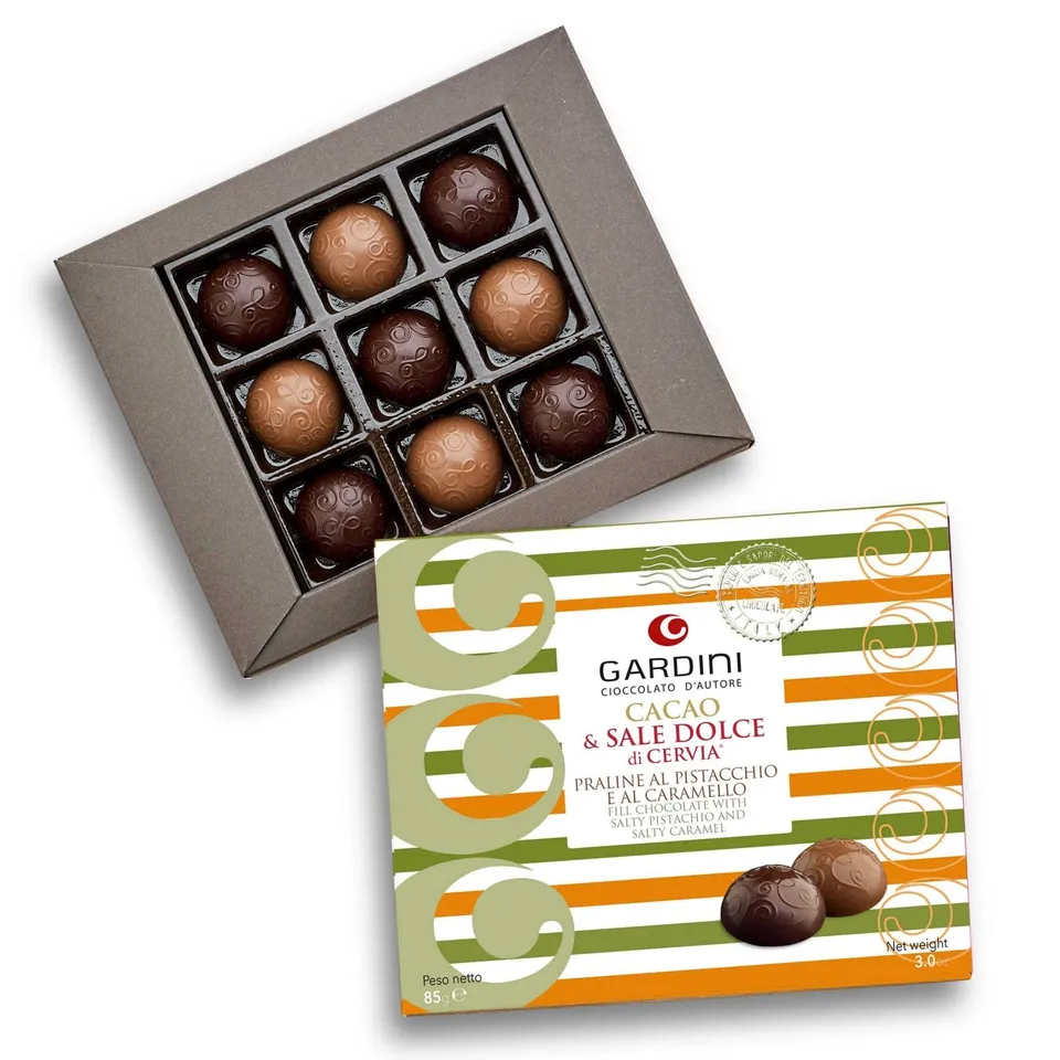gardini-praline-cacao-sale-pistacchio-e-caramello-salato-9-pezzi image 1