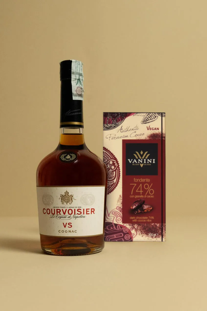 vanini-per-fondente-74-granella-cacao-cognac-courvoisier-kit image 1