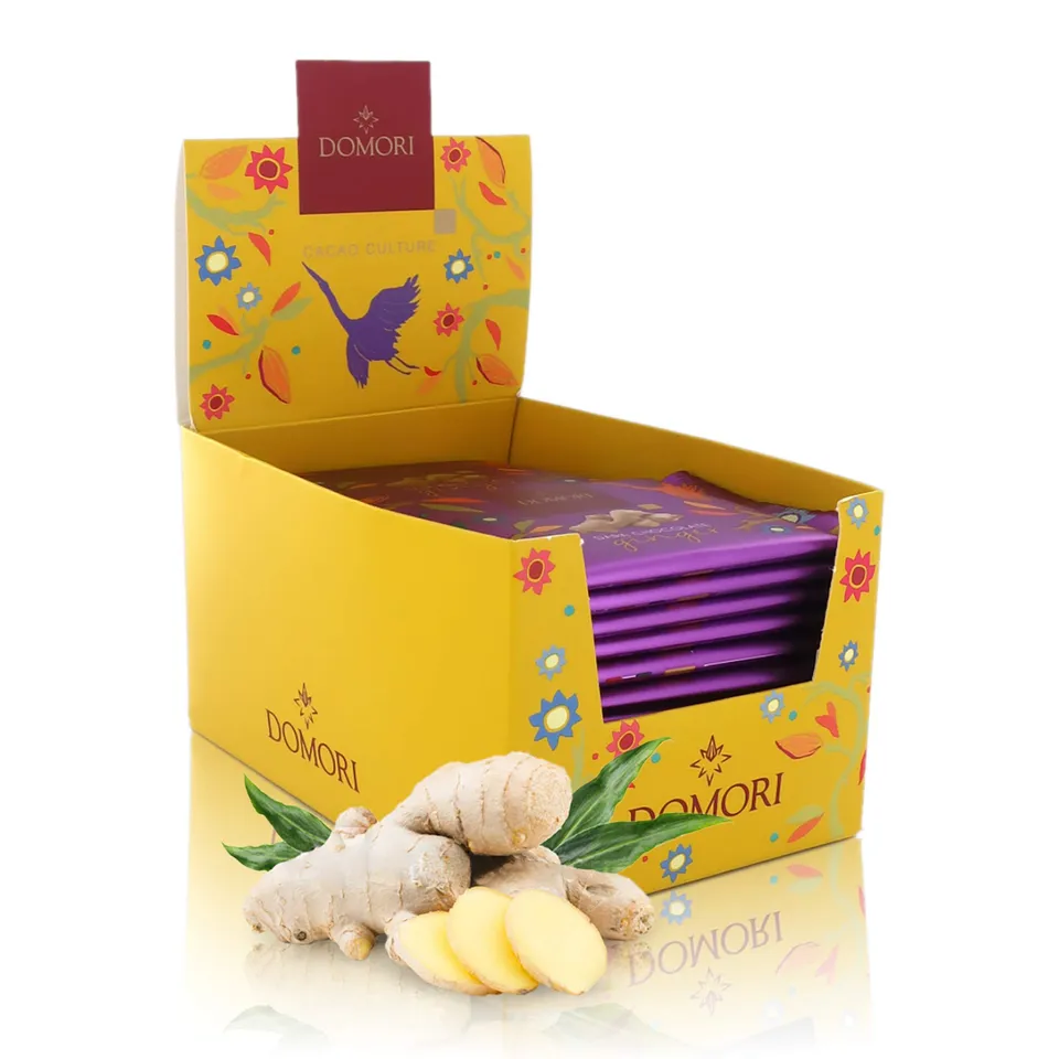 domori-cioccolato-fondente-allo-zenzero-24-tavolette-da-25g-600g image 1