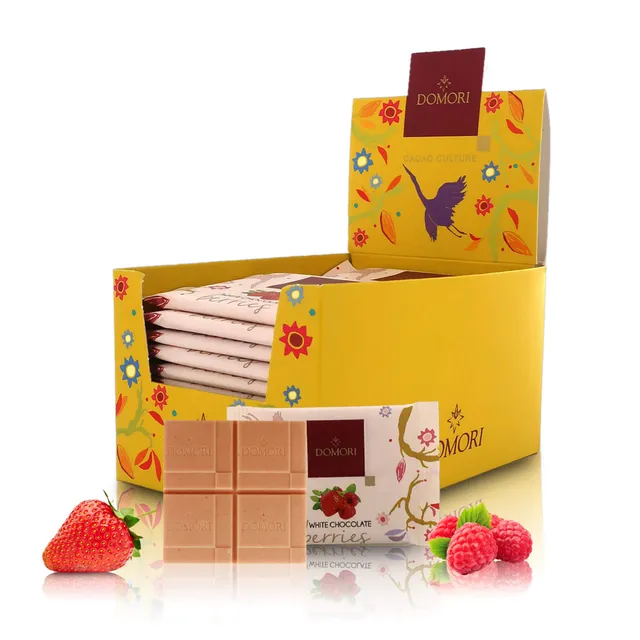 domori-tavolette-cioccolato-bianco-e-frutti-di-bosco-24x25g-600g image 1