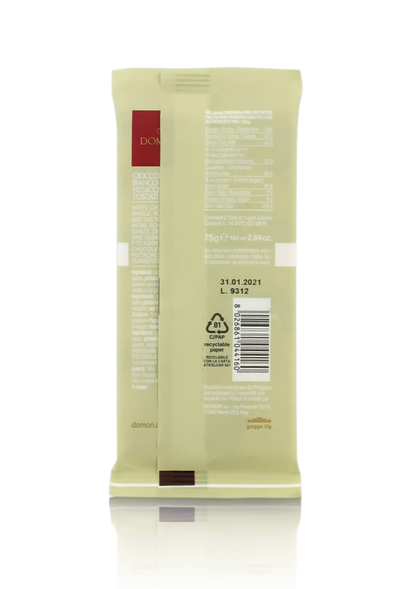 domori-tavoletta-cioccolato-bianco-con-pistacchi-interi-tostati-salati-75-gr image 4