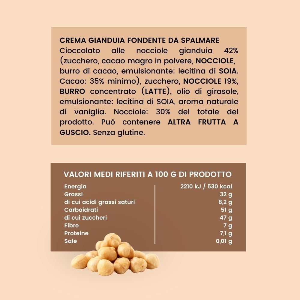pernigotti-crema-spalmabile-gianduia-nero-fondente-30-nocciola-330-g image 2