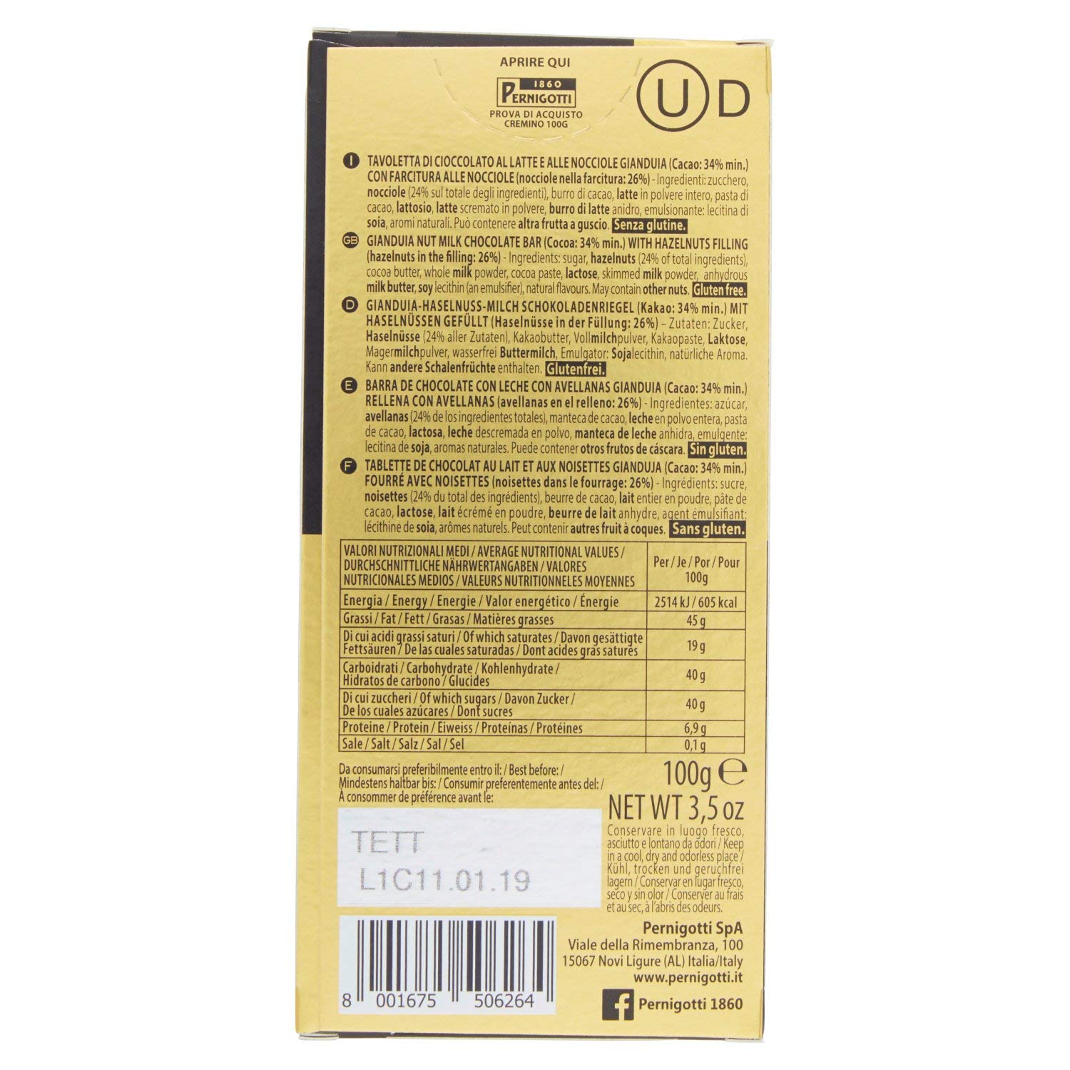 pernigotti-tavoletta-cremino-classico-al-gianduia-100g image 3