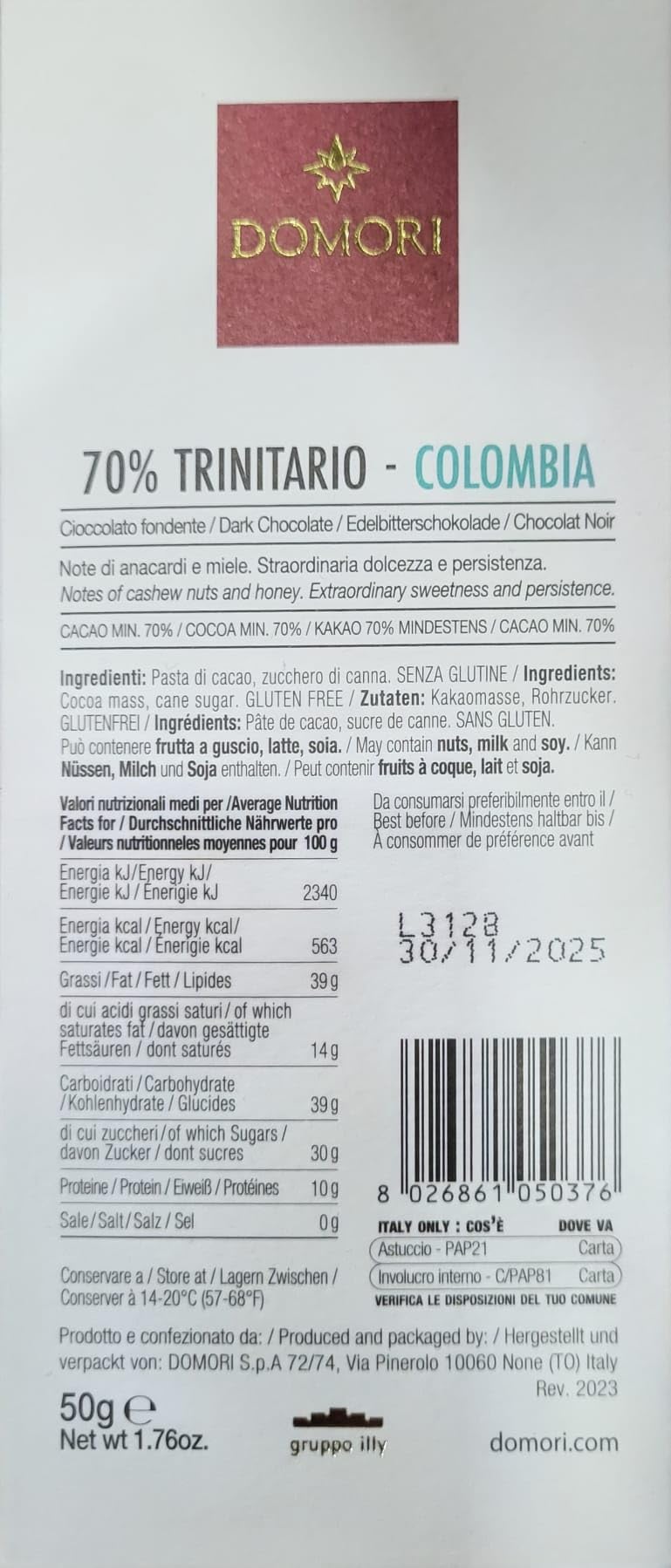 domori-tavoletta-cioccolato-fondente-trinitario-70-colombia-50-g image 2