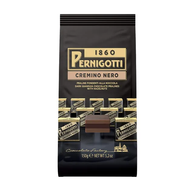 pernigotti-cremino-gianduia-fondente-con-crema-nocciole-praline-18-pezzi-x-150-g image 1