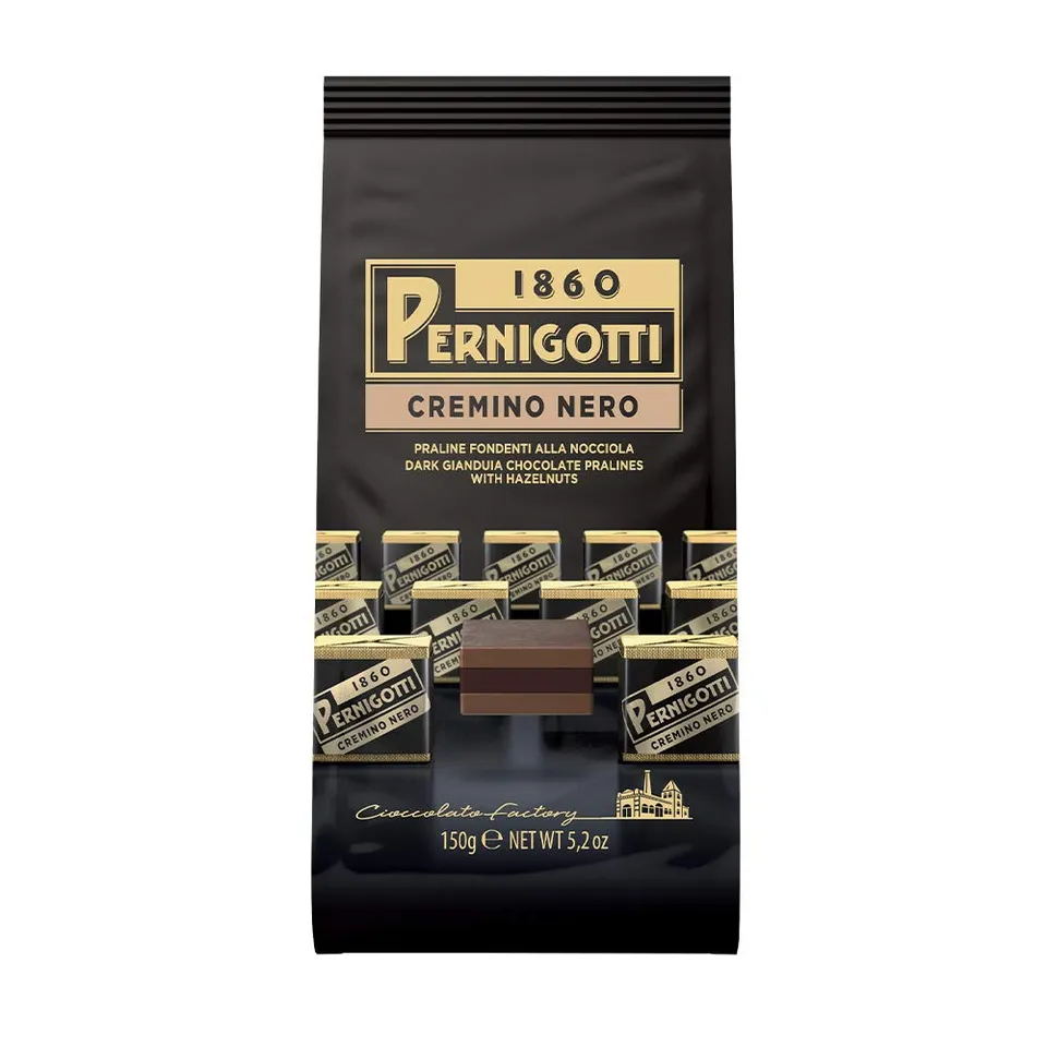 pernigotti-cremino-gianduia-fondente-con-crema-nocciole-praline-18-pezzi-x-150-g image 1