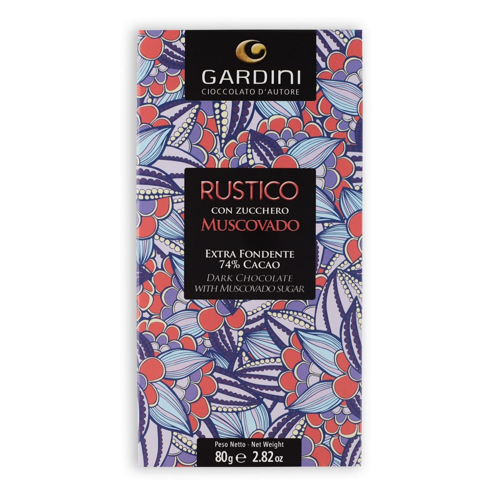 gardini-rustico-bar-fondente-extra-74-zucchero-moscovado image 1