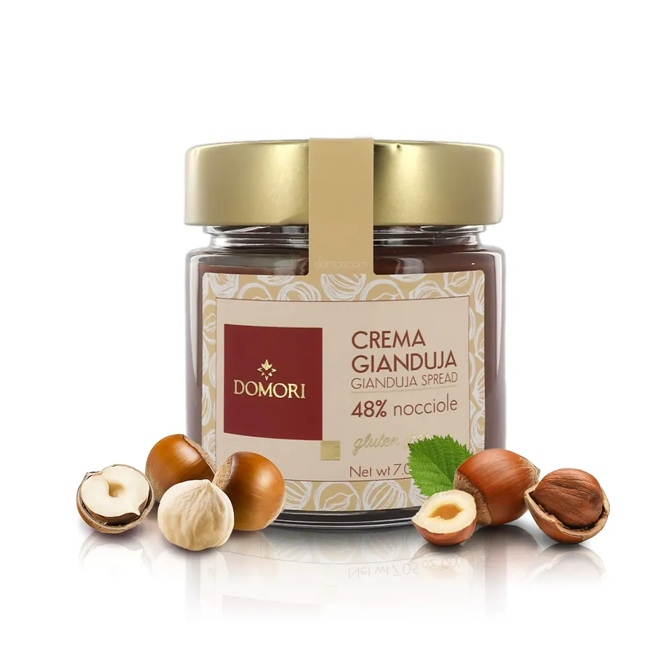 domori-crema-di-gianduia-classica-48-nocciole-piemonte-igp-spalmabile-200-g image 1