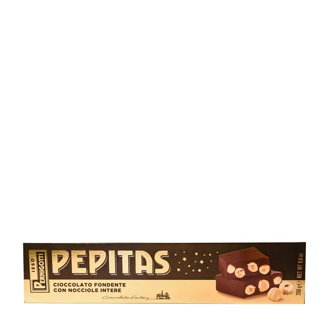 pernigotti-torrone-pepitas-fondente-con-nocciole-intere-12-x-250-g image 1