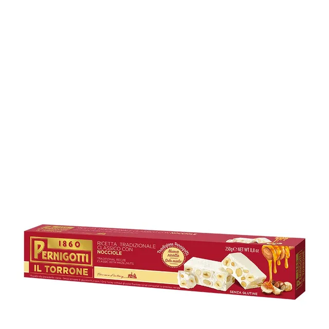 pernigotti-torrone-classico-nocciola-torrone-con-miele-e-nocciole-12-pezzi-x-250 image 1