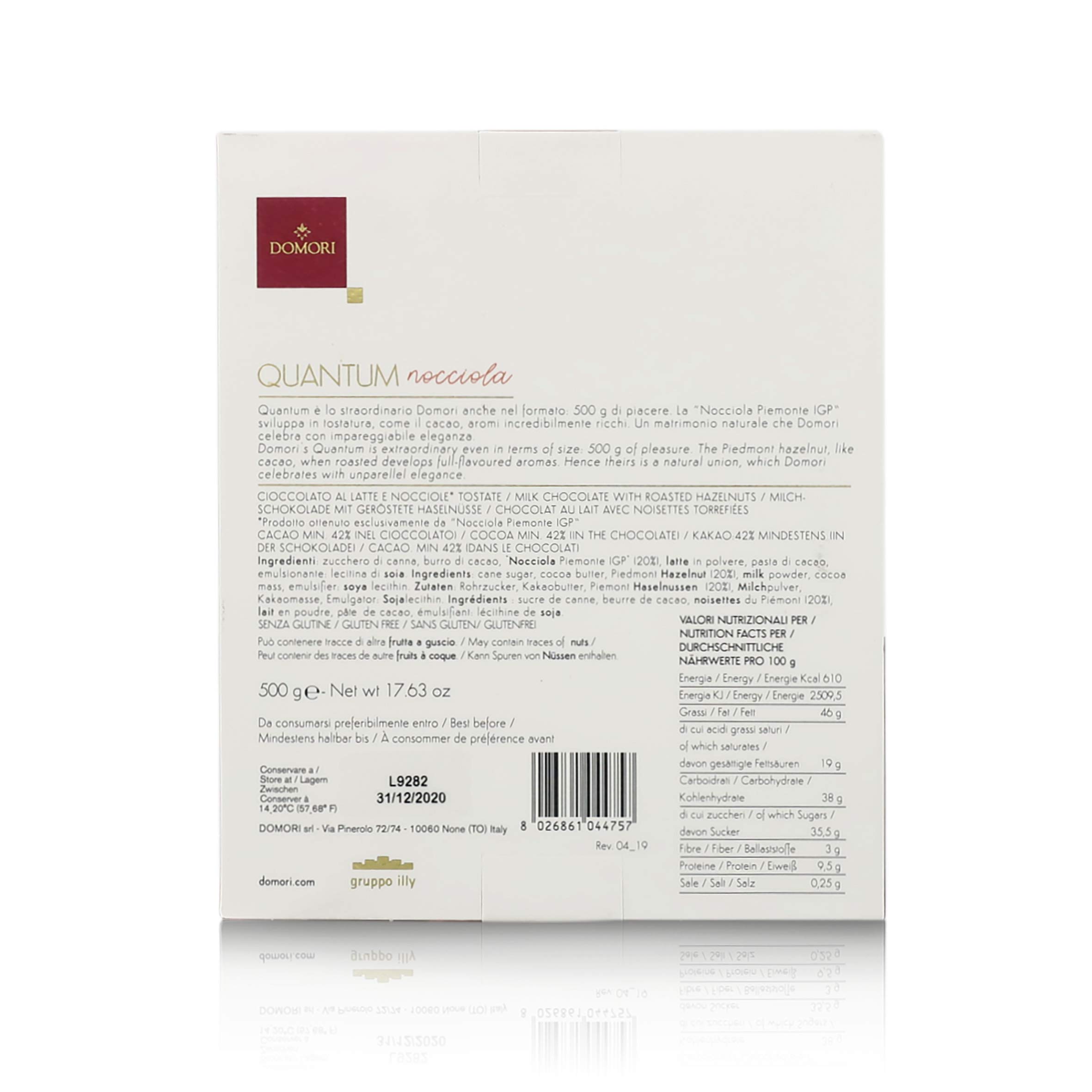 domori-quantum-tavoletta-cioccolato-al-latte-con-nocciole-intere-500g image 4