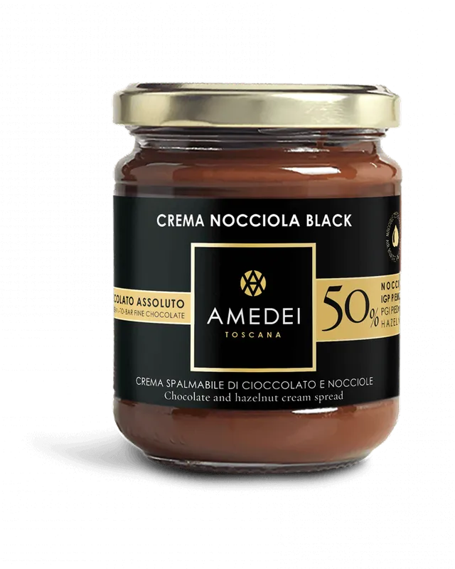 amedei-crema-nocciola-black-200g-crema-spalmabile-senza-latte image 1