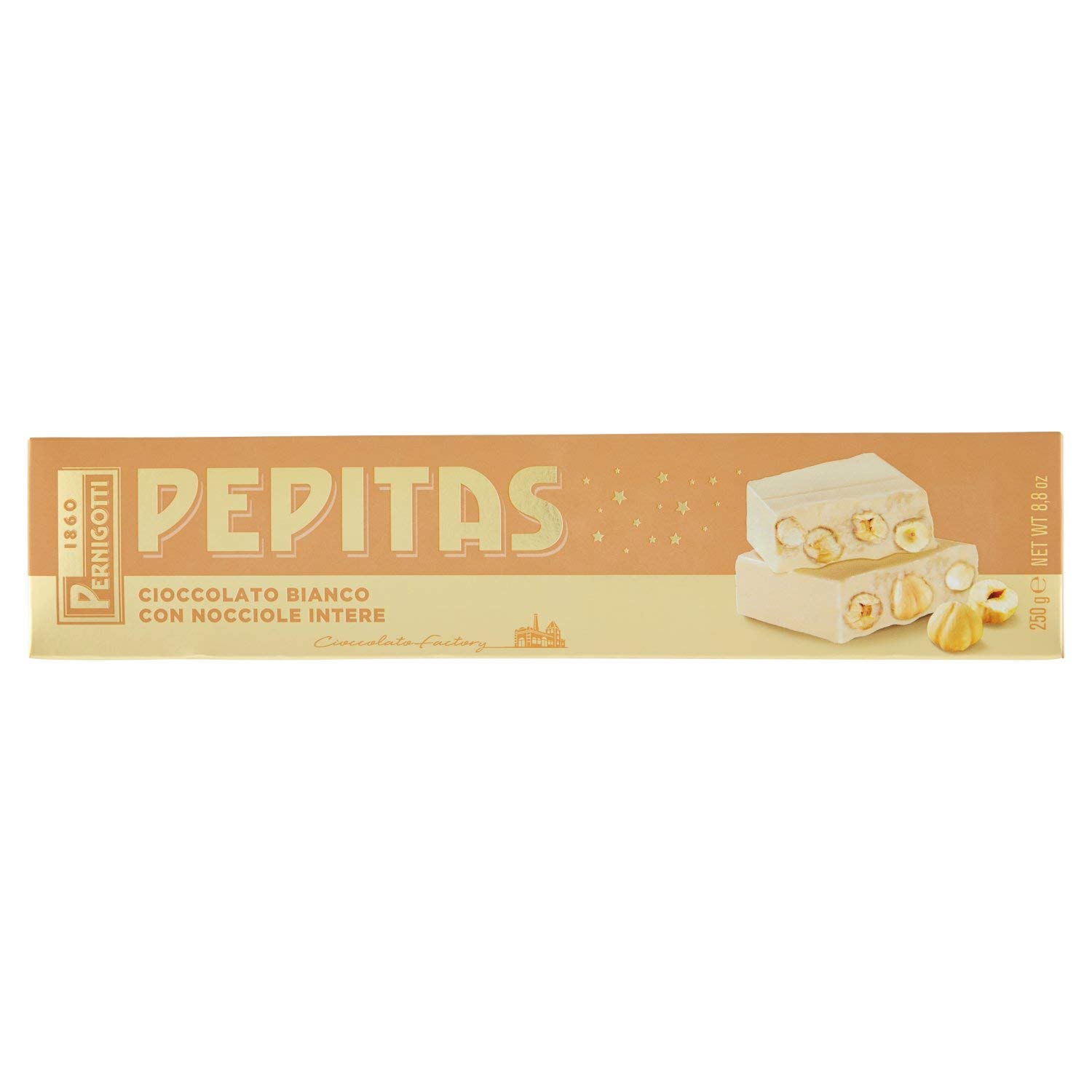 pernigotti-torrone-pepitas-bianco-con-nocciole-intere-250-gr image 1
