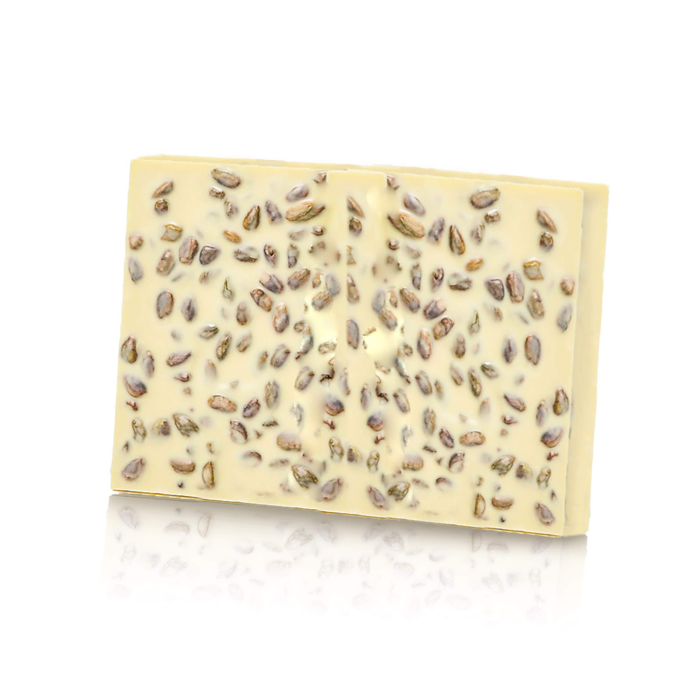 domori-quantum-tavoletta-cioccolato-bianco-e-pistacchi-interi-500g image 3
