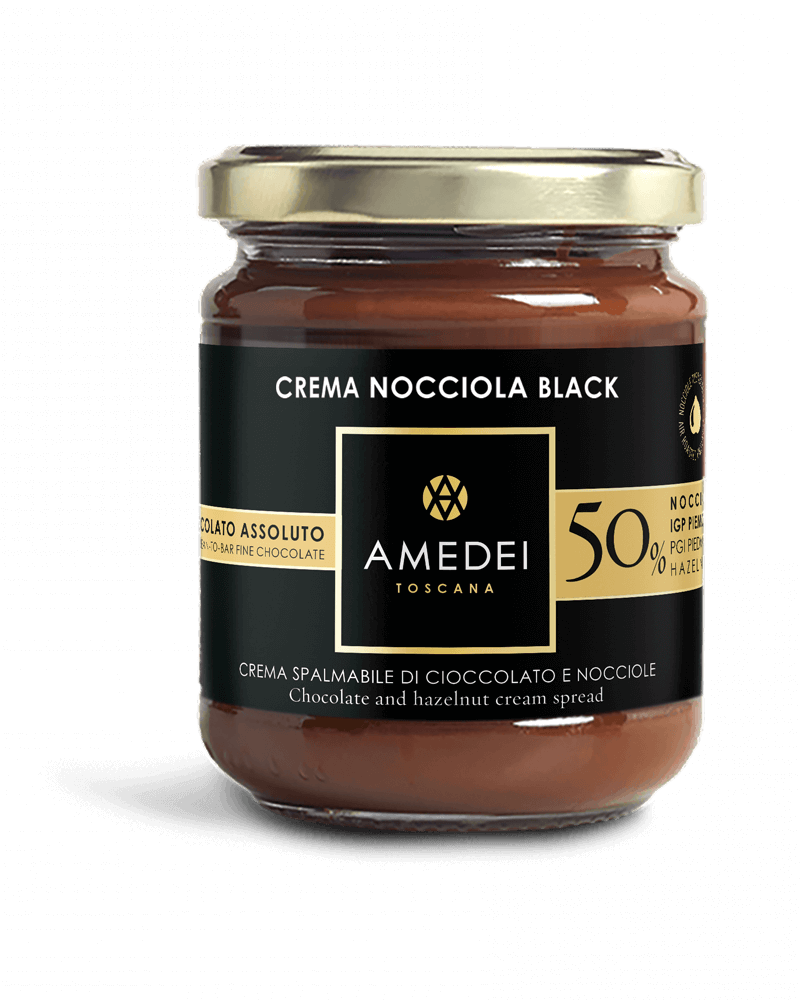 amedei-crema-nocciola-black-200g-crema-spalmabile-senza-latte image 1