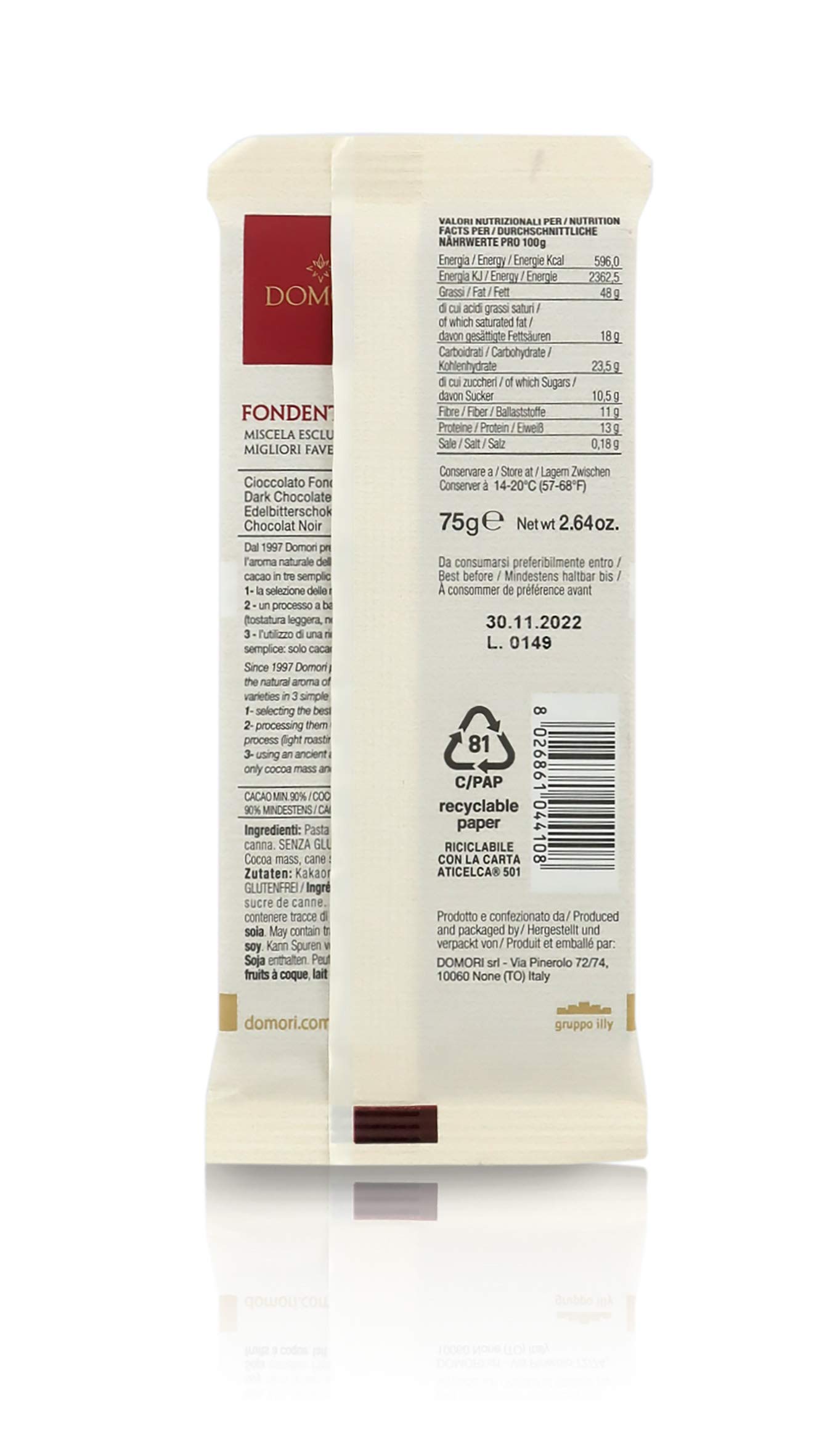 domori-cioccolato-fondente-90-12-tavolette-da-75g-900g image 4