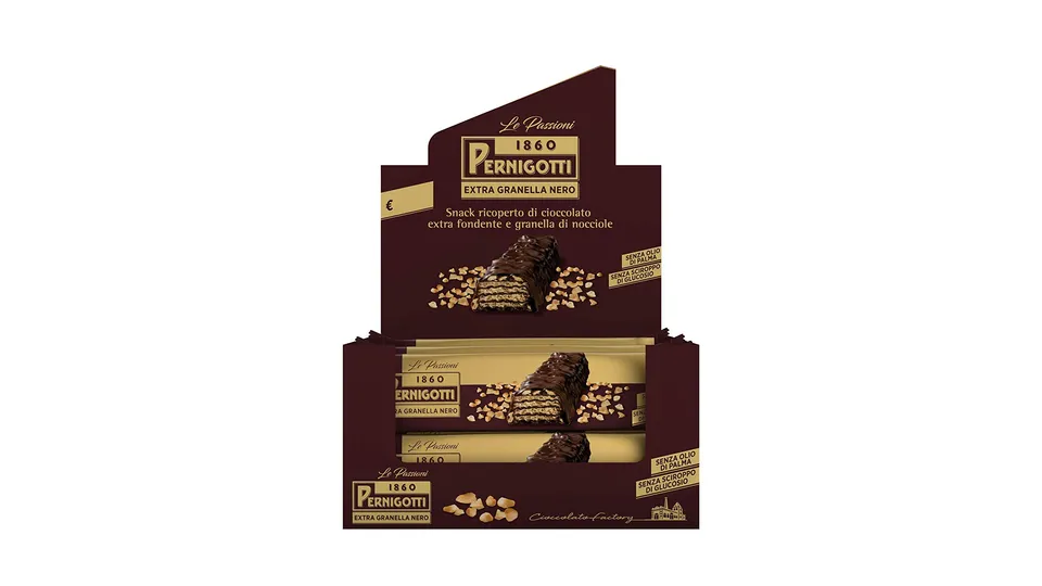 pernigotti-snack-extra-granella-wafer-fondente-extra-51-20-x-32-g image 1