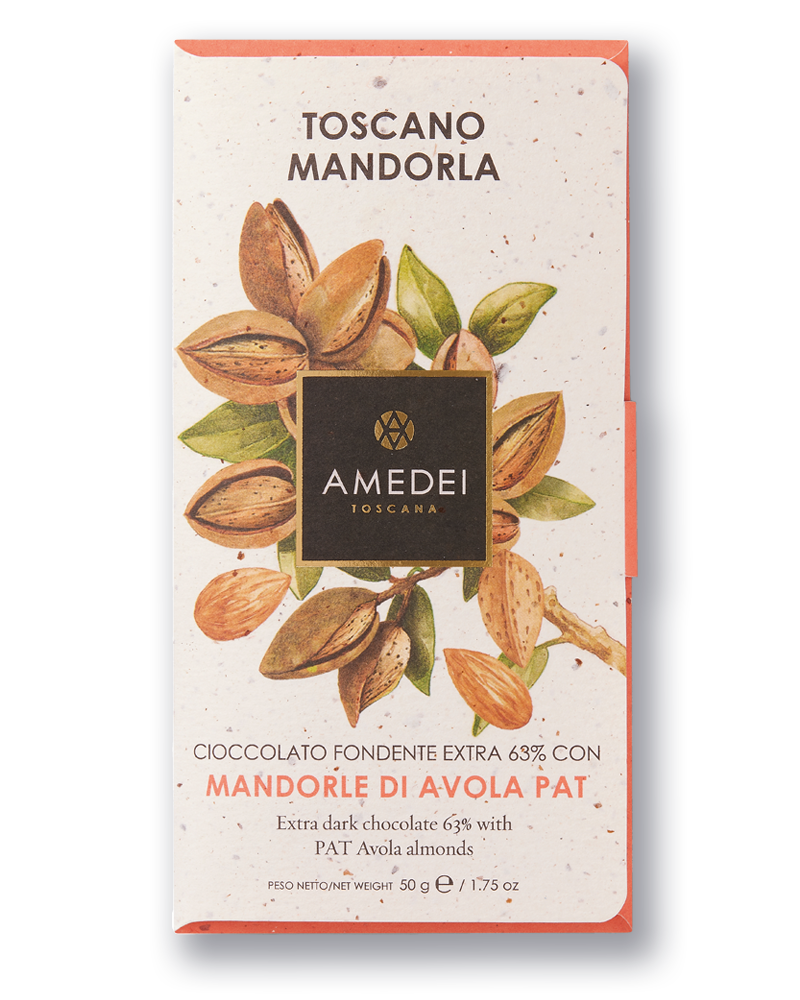 amedei-toscano-mandorla-tavoletta-cioccolato-con-mandorle-di-avola image 1