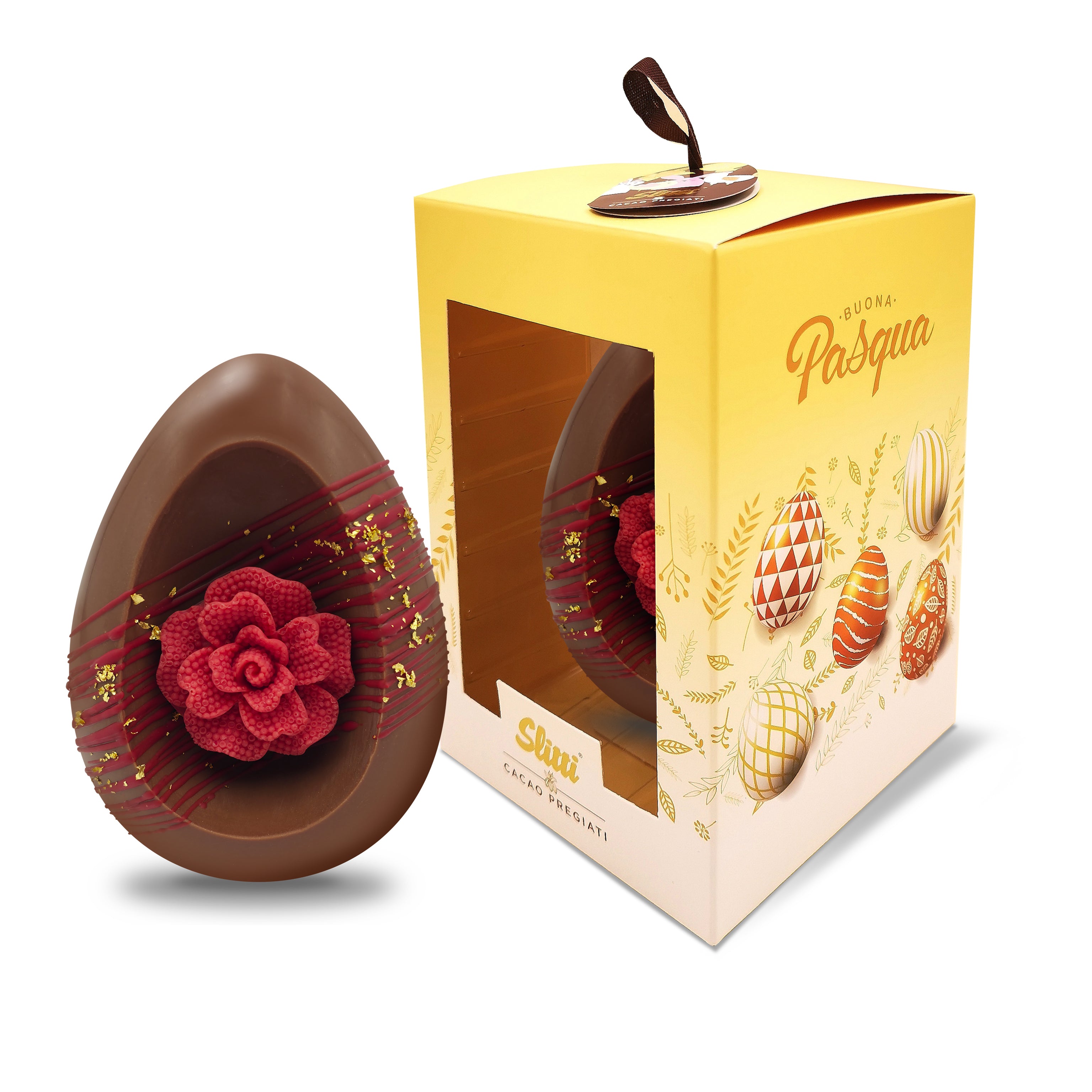 slitti-uovo-love-180g-cioccolato-al-latte-o-fondente-con-rosa image 2