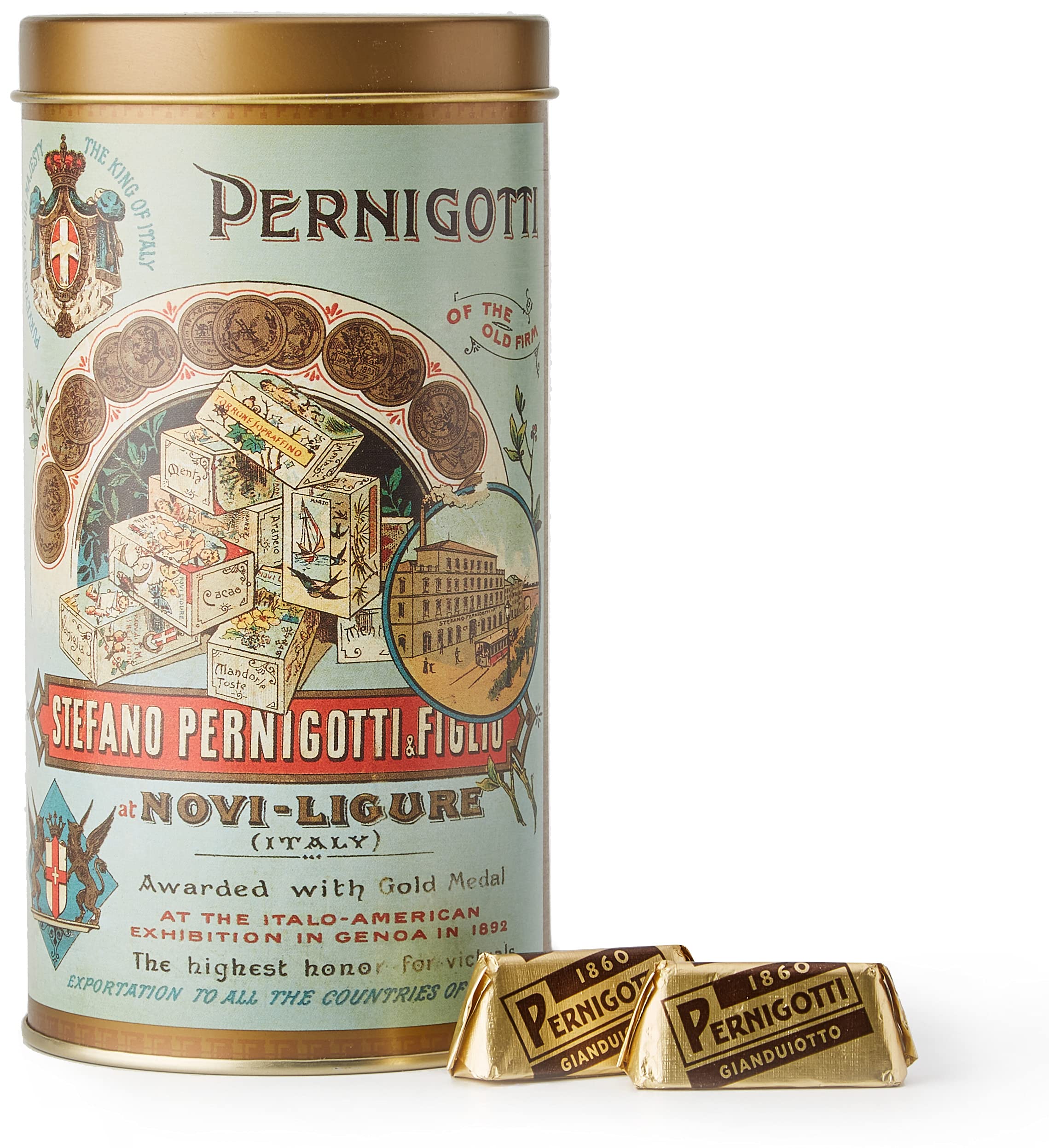 pernigotti-gianduiotto-classico-latta-vintage-regalo-190g image 1