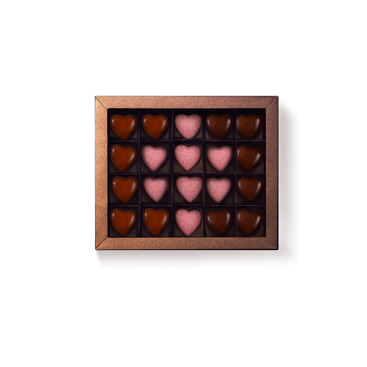 amedei-confezione-20-cuori-di-cioccolato-latte-fondente-e-rosa image 2