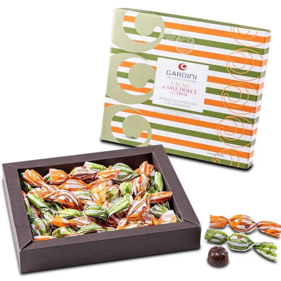 gardini-praline-cacao-sale-confezione-regalo-pistacchio-e-caramello image 1