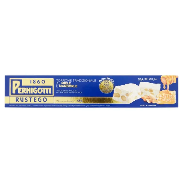 pernigotti-torrone-rustego-gold-250-g-mandorlato-premium-con-55-mandorle-e-26-mi image 1