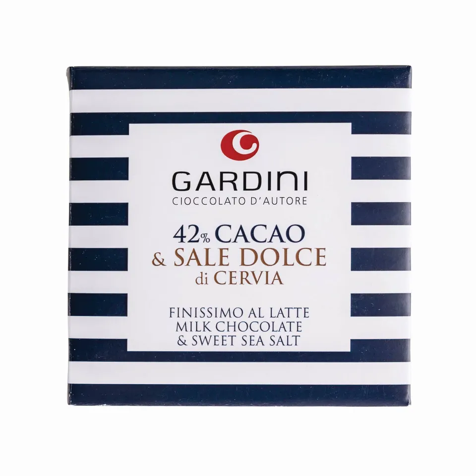 gardini-tavoletta-al-sale-dolce-di-cervia-cioccolato-al-latte-42-cacao image 1