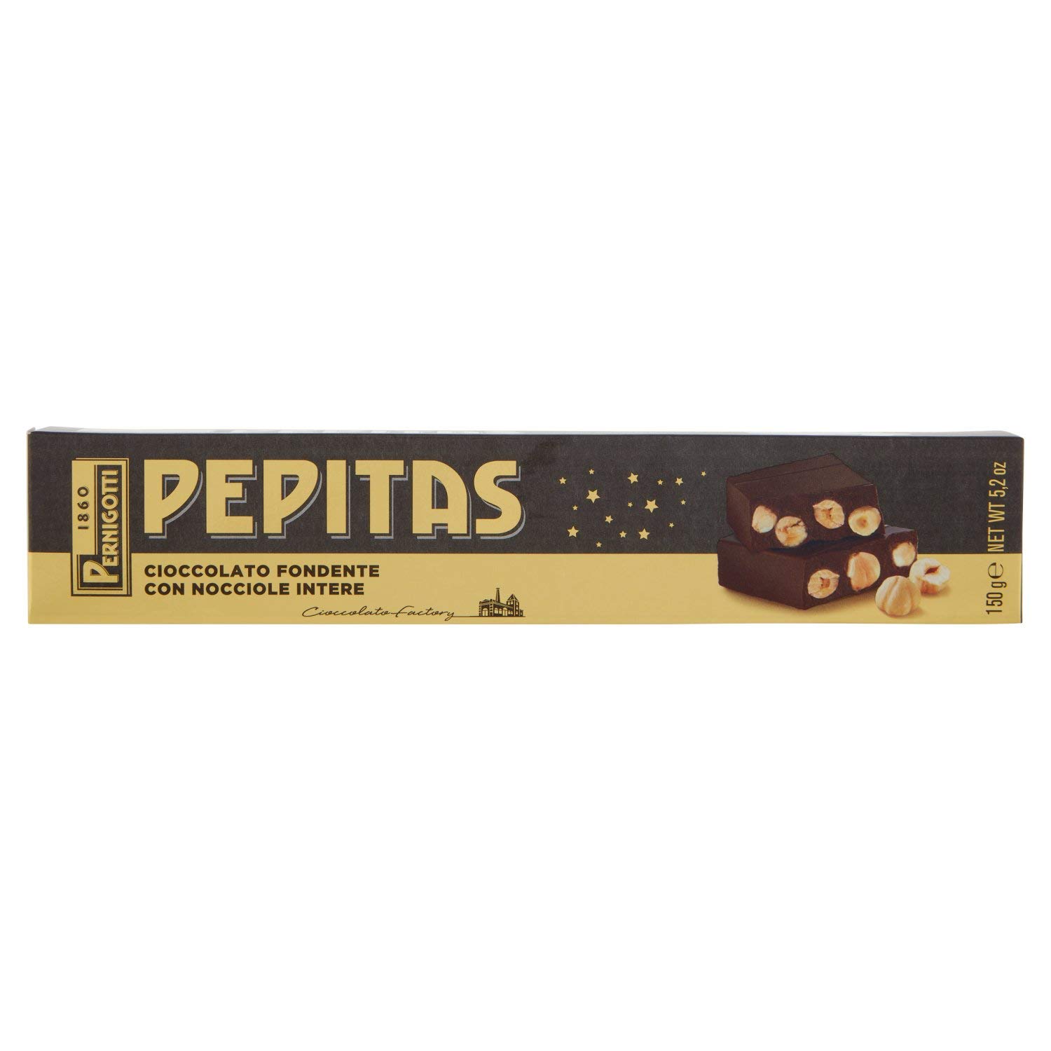 pernigotti-torrone-pepitas-fondente-con-nocciole-intere-150-gr image 1