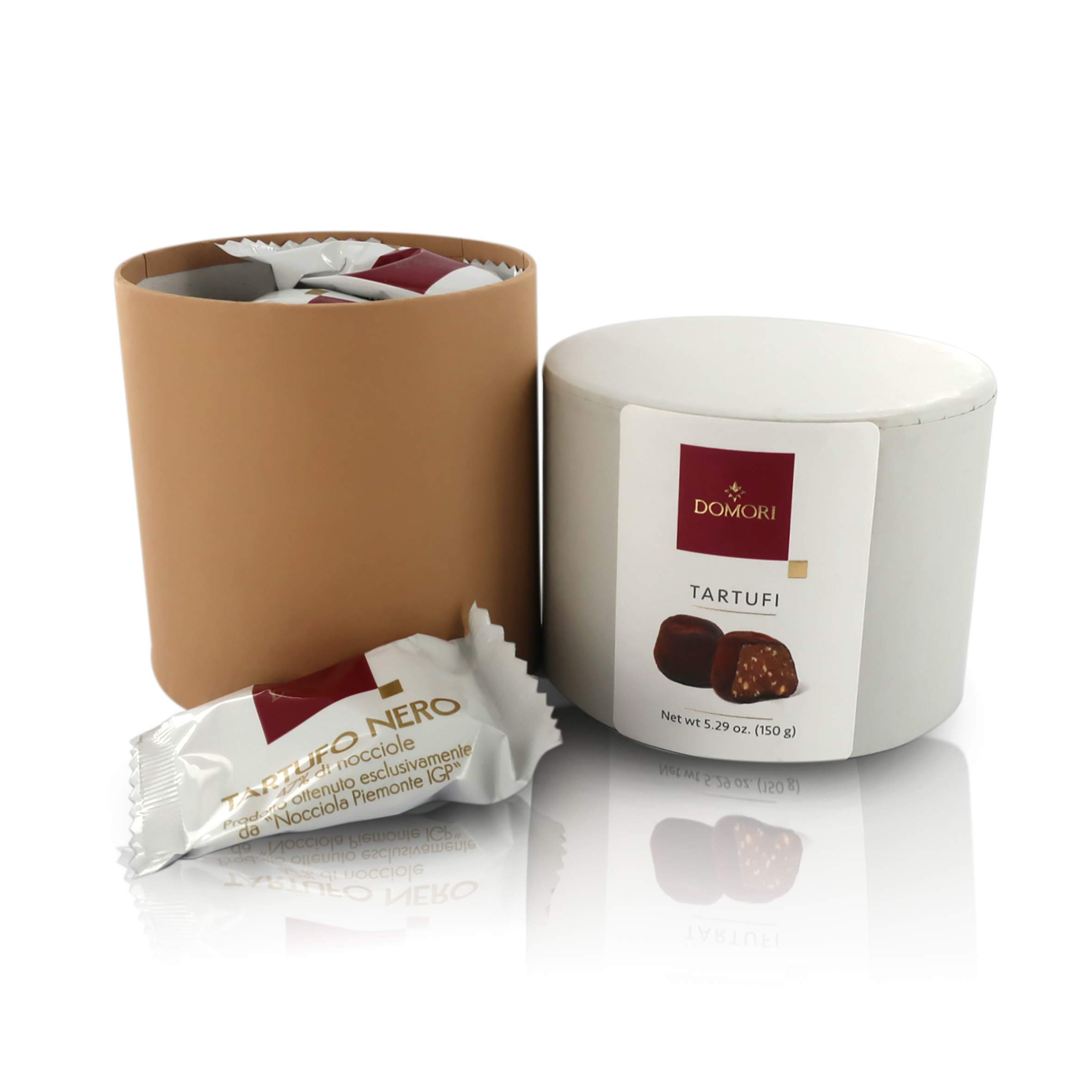 domori-tartufi-neri-cofanetto-cilindrico-150g image 2