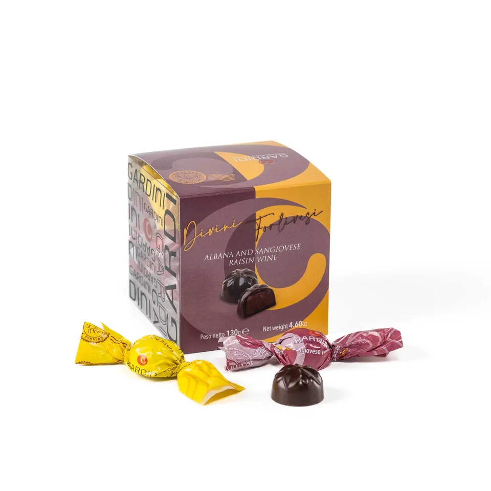 gardini-praline-divini-forlivesi-cubetto-al-vino-passito-albana-e-sangiovese image 1