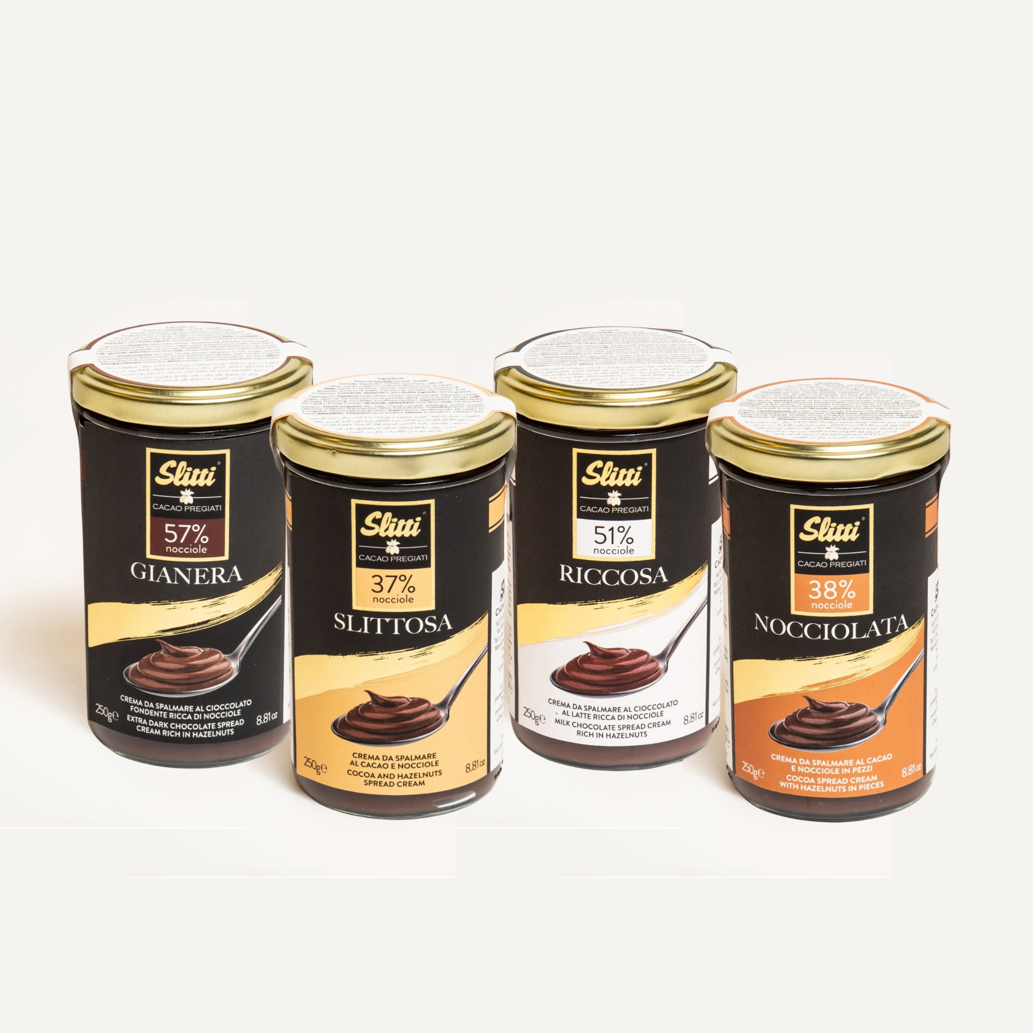 slitti-kit-4-creme-spalmabili-gianera-riccosa-slittosa-nocciolata image 1