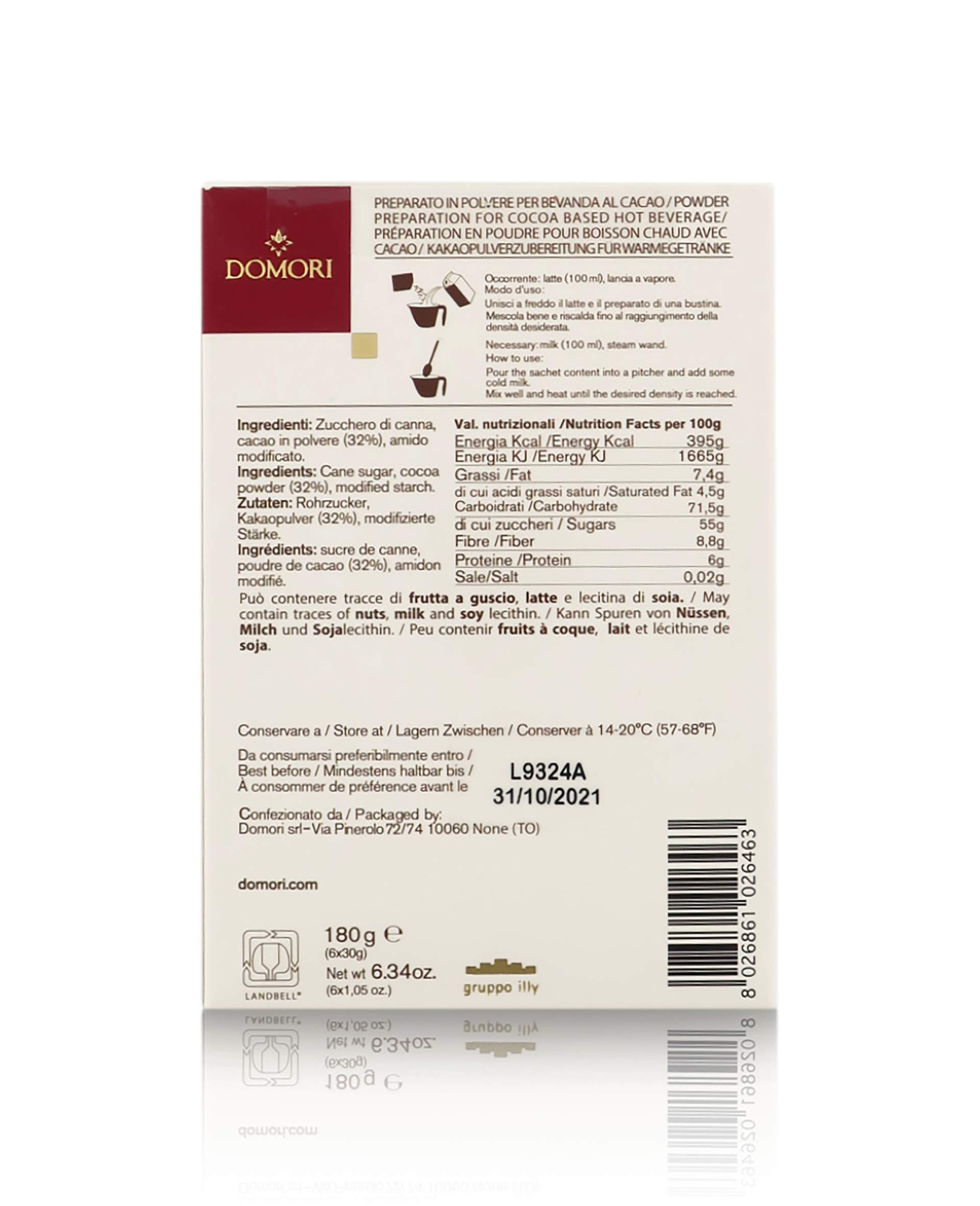 domori-preparato-per-cioccolata-calda-fondente-36-bustine-da-30g-1-08kg image 4