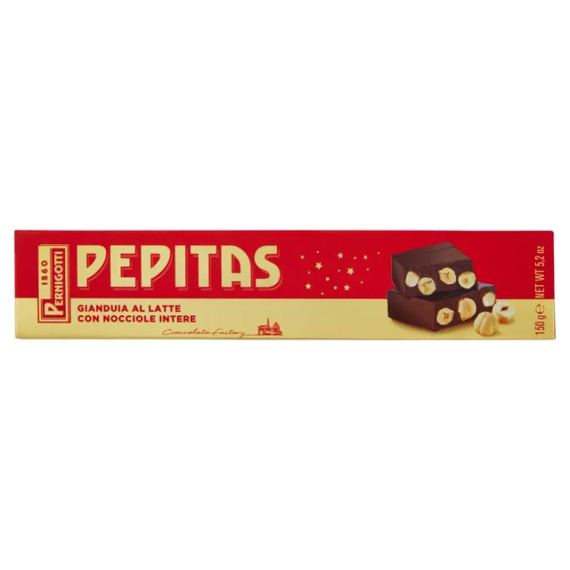 pernigotti-torrone-pepitas-classico-gianduia-al-latte-con-nocciole-150-g image 1